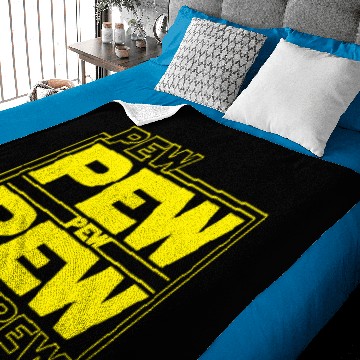 Discover Pew Pew Star | Space Wars Fan | Funny Sci-fi Baby Blankets