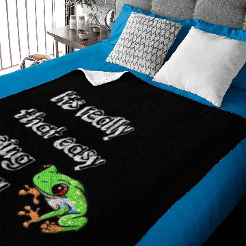 Discover be green frog rain forest eco friendly earth vegan Baby Blankets
