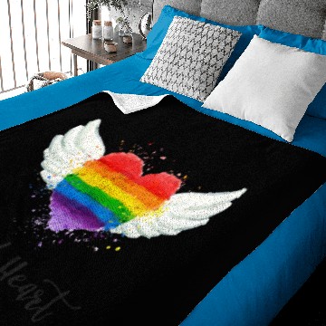 Discover Proud rainbow Heart Baby Blankets