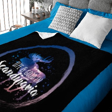 Discover scandinavia quote moose Baby Blankets