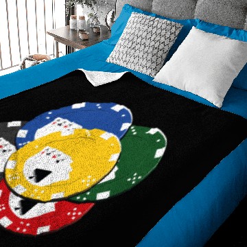 Discover Poker Chips Casino Gift Baby Blankets