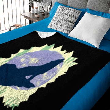 Discover Wolf howling Baby Blankets