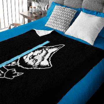 Discover Cat Middle Finger Baby Blankets