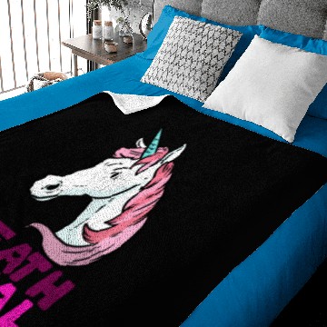Discover Death Metal Unicorn Baby Blankets