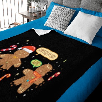 Discover Gingerbread Man Funny Cute Christmas Baby Blankets