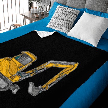 Discover Yellow digger, excavators Baby Blankets