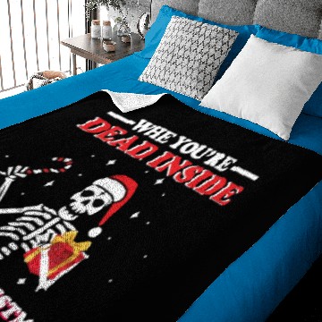 Discover Christmas Skull,Why you're DEAD INSIDE but its Chr Baby Blankets