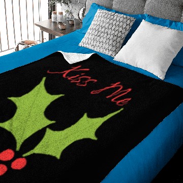 Discover Kiss Me Mistletoe Baby Blankets