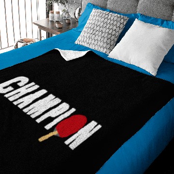 Discover Ping Pong Champion | Table Tennis Team Racket Baby Blankets