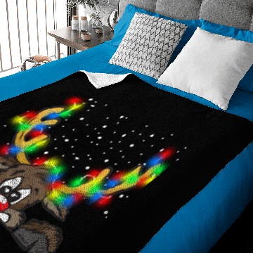 Discover PEEKING REINDEER rudolph Baby Blankets