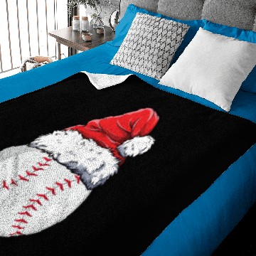Discover Santa Baseball Christmas Baby Blankets