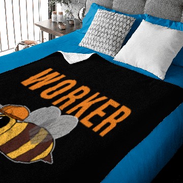 Discover Funny Bug Lover Worker Bee Comical Baby Blankets