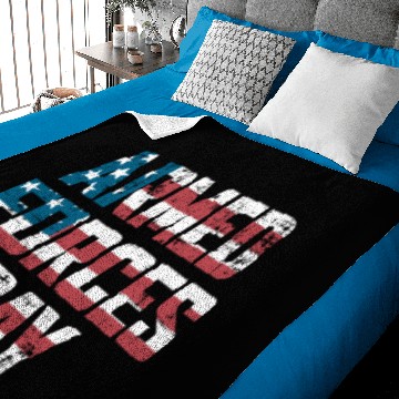 Discover US FLAG ARMED FORCES DAY SUPPORT Baby Blankets