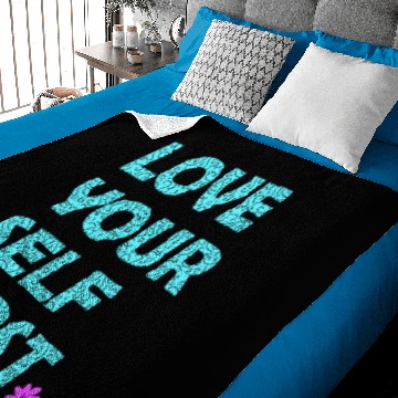 Discover Love yourself first inspirational quote. self-love Baby Blankets