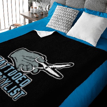 Discover Tattooed Hairstylist Baby Blankets