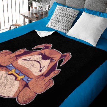 Discover Dog Middle Finger Design Giftidea Baby Blankets