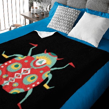 Discover Insectarium Insect Art Ladybug Illustration Baby Blankets