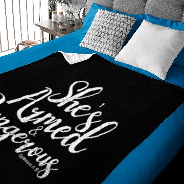 Discover CLT Shes Armed Dangerous WHITE Baby Blankets