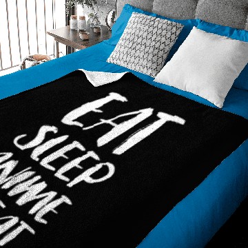 Discover Eat Sleep Anime Repeat Baby Blankets