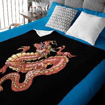Discover big red chinese dragon Baby Blankets