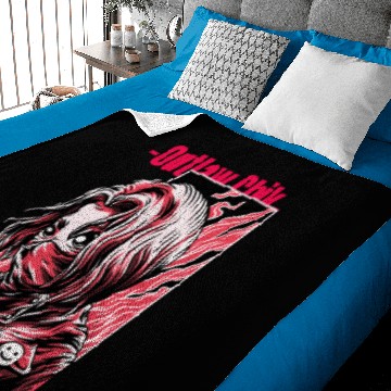 Discover Outlaw Chik red girl Baby Blankets