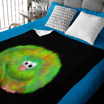 Discover Smiling Shaggy Bobble Monster Baby Blankets