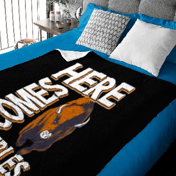 Discover Here Comes Trouble Bison Buffalo Wild Rebel Baby Blankets