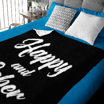 Discover Happy and sober sobriety recovery gift Baby Blankets
