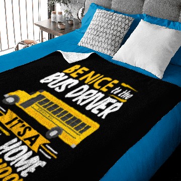 Discover Funny School Bus Driver It's A Long Walk Home Baby Blankets