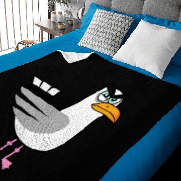 Discover Angry Seagull Baby Blankets