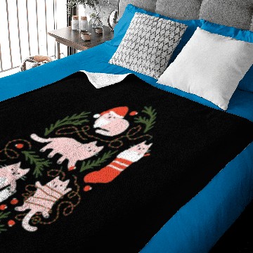 Discover Grumpy Christmas Cat Baby Blankets
