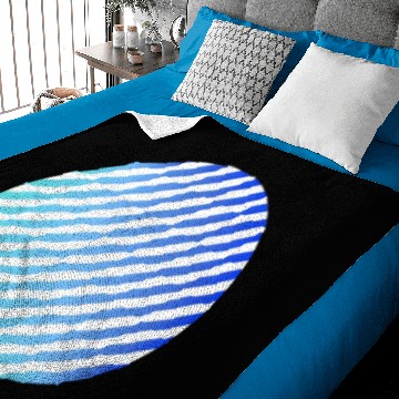 Discover Light Blue White Circle Baby Blankets