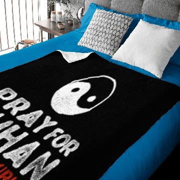 Discover Corona Virus gift Pray for Wuhan Ying Yang Gift Baby Blankets
