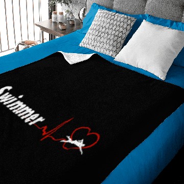 Discover FANCY SWIMMER HEARTBEAT DESIGN Baby Blankets