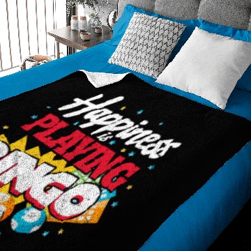 Discover Happiness Is Playing Bingo Baby Blankets
