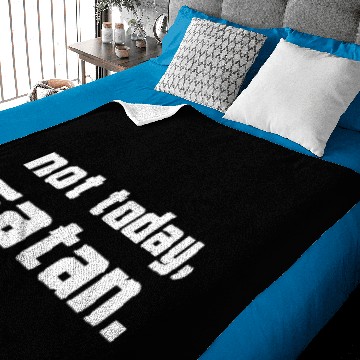 Discover "Not Today, Satan" Graphic Baby Blankets