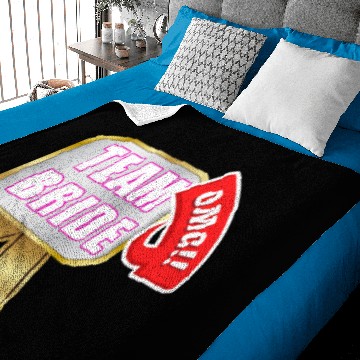 Discover Team Bride OMG Oh My God Badge Baby Blankets