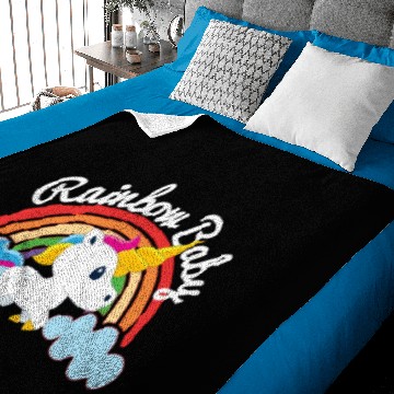 Discover Rainbow Unicorn Rainbow Baby Unicorns Baby Blankets