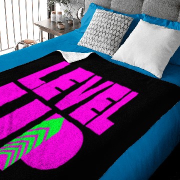 Discover Level Up Neon Pink Baby Blankets