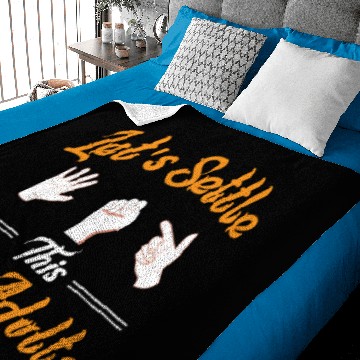 Discover Let's Settle This Like Adults! Rock Paper Scissors Baby Blankets