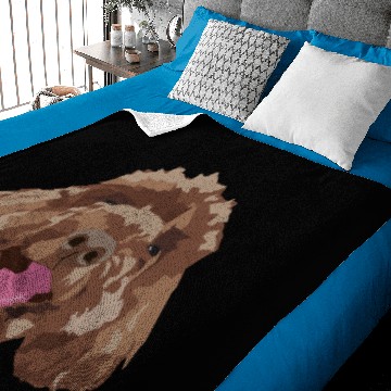 Discover Brown Poodle Doodle Face Baby Blankets