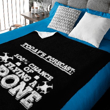 Discover Drone Quote | Drones Forecast Pilot Hobby Flying Baby Blankets