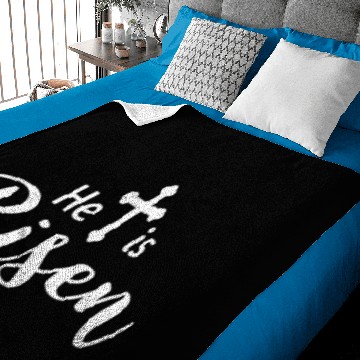Discover He Is Risen, Christian, Easter, Faith, Cross Baby Blankets
