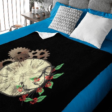 Discover Clock with flowers, natural, plants Baby Blankets