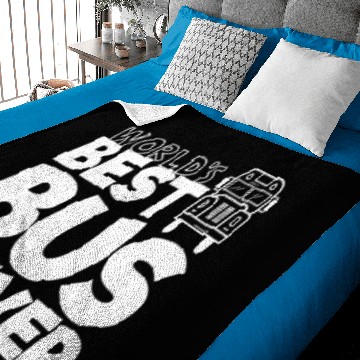 Discover School Bus Driver Gift World's Best Bus Driver Baby Blankets