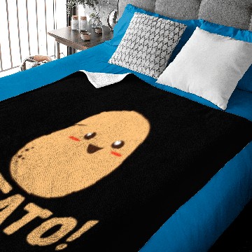 Discover Cute Potato Smiling Funny Vegetable Food Humor Baby Blankets
