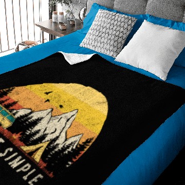 Discover Keep It Simple - Retro Vintage Camping Baby Blankets