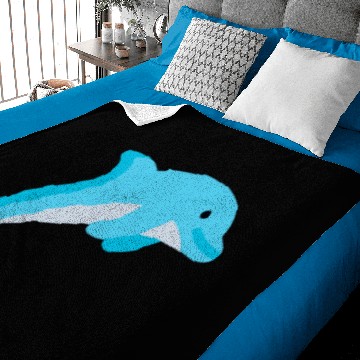 Discover dolphin illustration Baby Blankets