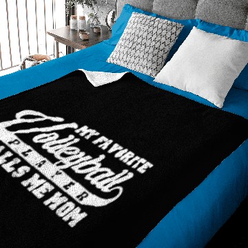 Discover My Favorite Player Calls Me Mom | Volleyball Baby Blankets