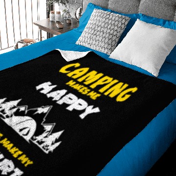 Discover Camping makes happy Camper Camping Van Tent Baby Blankets
